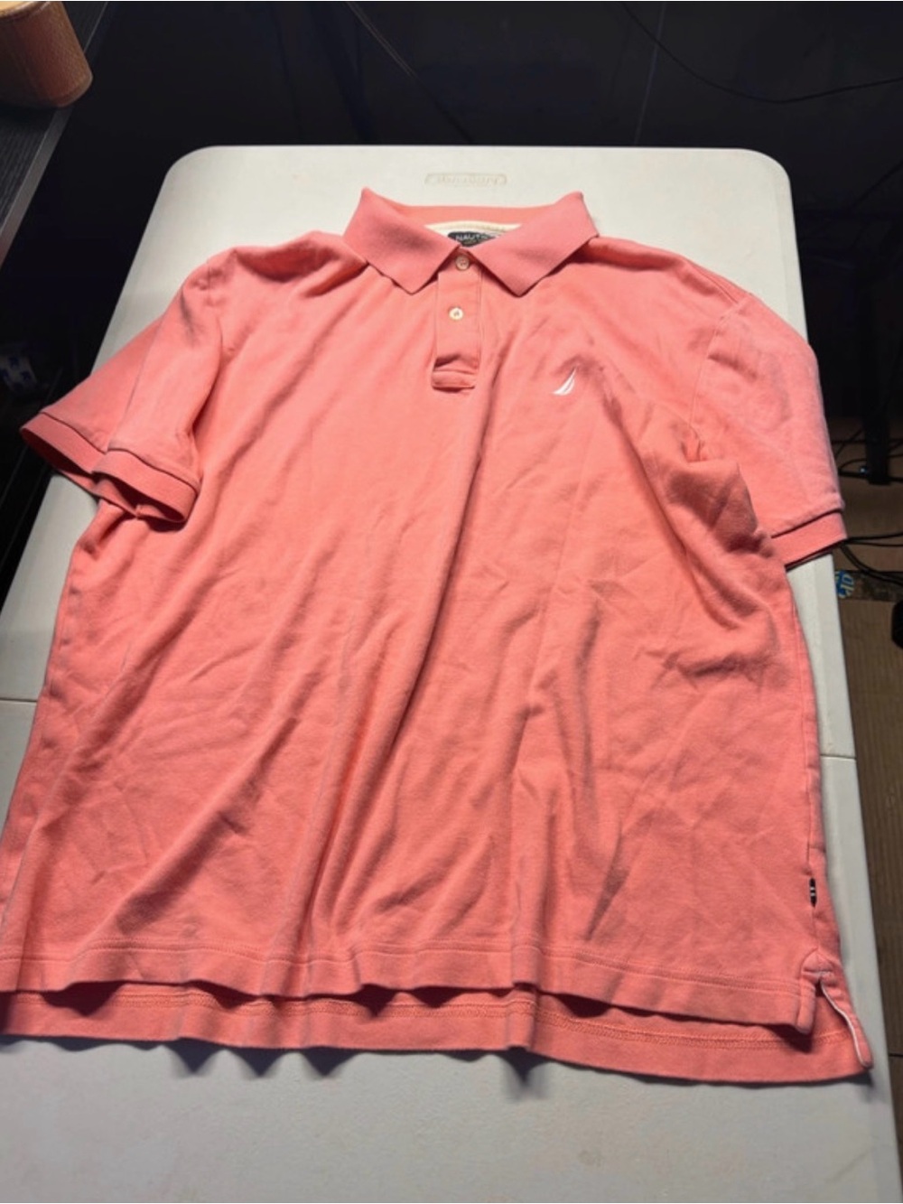 Nautica Men's Coral Pink Polo Shirt
